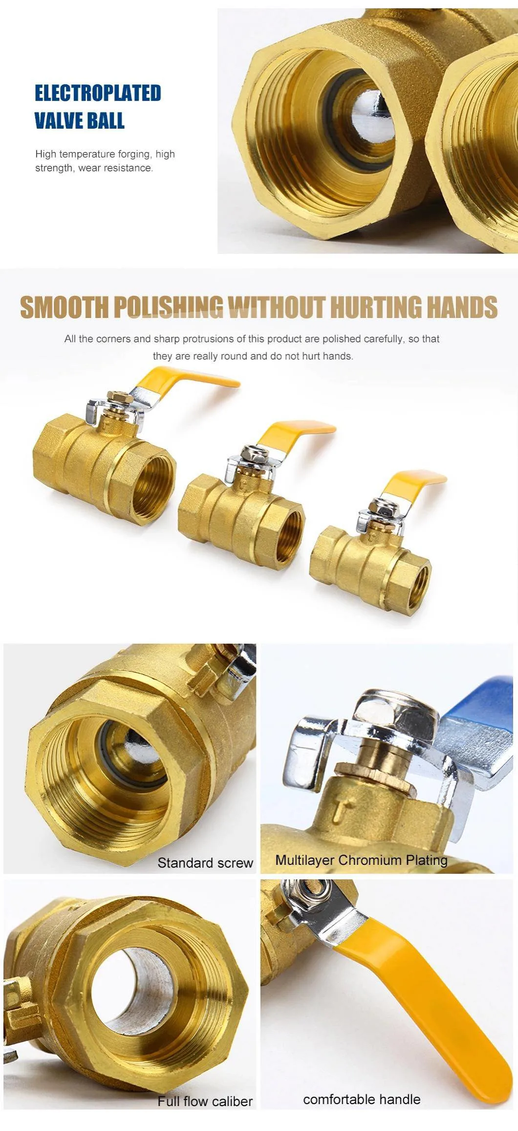 Brass Gas Ball Water Valve with Butterfly Handle, En331 Standard